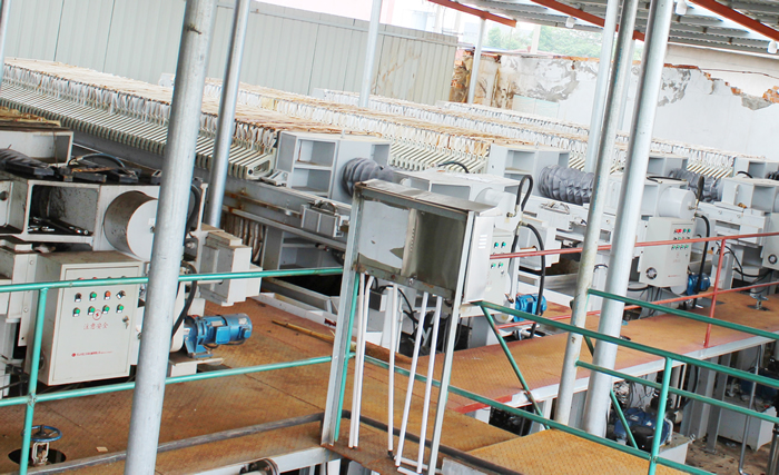 壓濾機使用現(xiàn)場